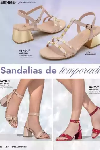 Catálogo Andrea Huaraches 2025 Mujer