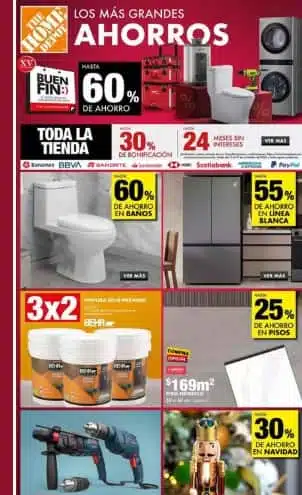 Home Depot México Pisos 17 de Noviembre 2025 ¡Últimos Ahorros !