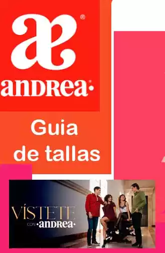 Guia de tallas de Andrea calzado ropa