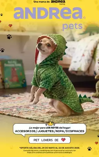Catalogo Andrea Pets 2026 disfraces , ropa accesorios