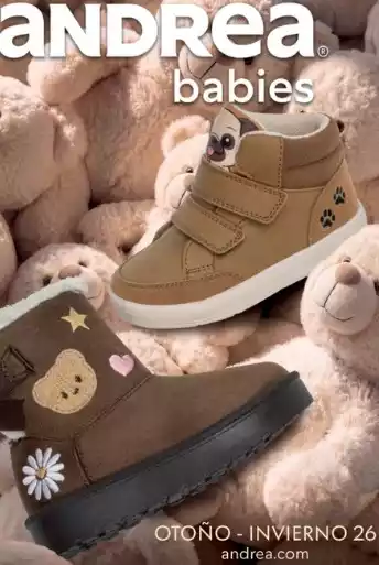 Catalogo Zapato Andrea kids Babies Otoño 2026