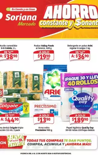 Soriana Mercado 12 de Agosto 2026 Ofertas